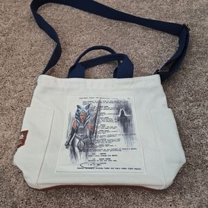 2024 Disney Parks Star Wars Ahsoka Tano Day Mini Crossbody Canvas Tote Bag
